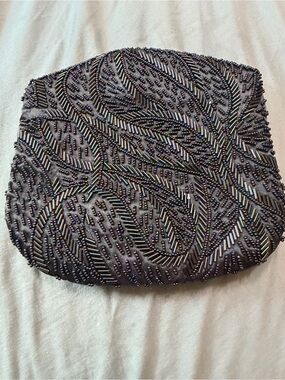 Vintage 80/90s Genie Beaded Evening Clutch Bag in Black